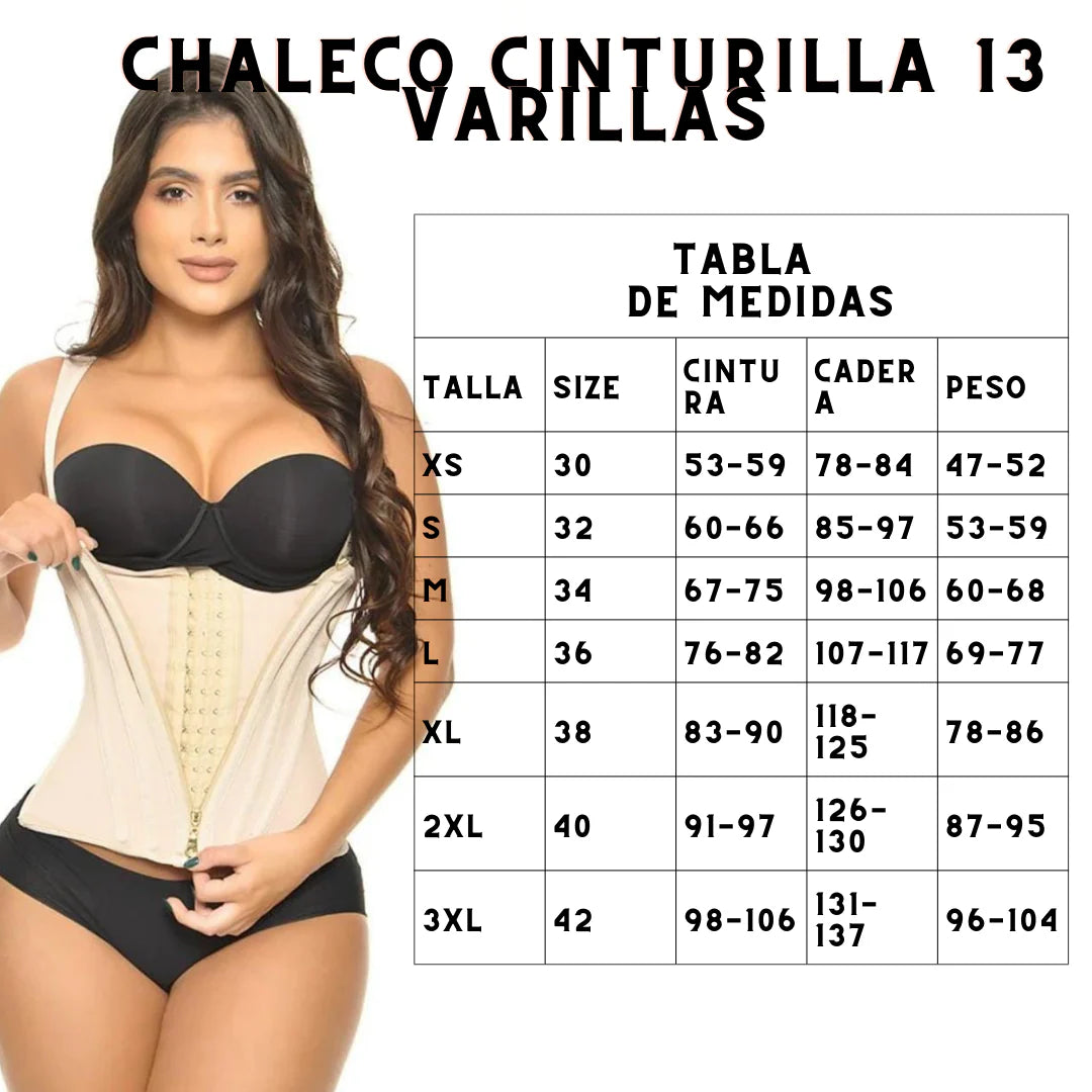 Chaleco Reloj de Arena con 13 Varillas