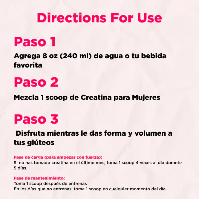 Creatina Monohidrato para mujeres