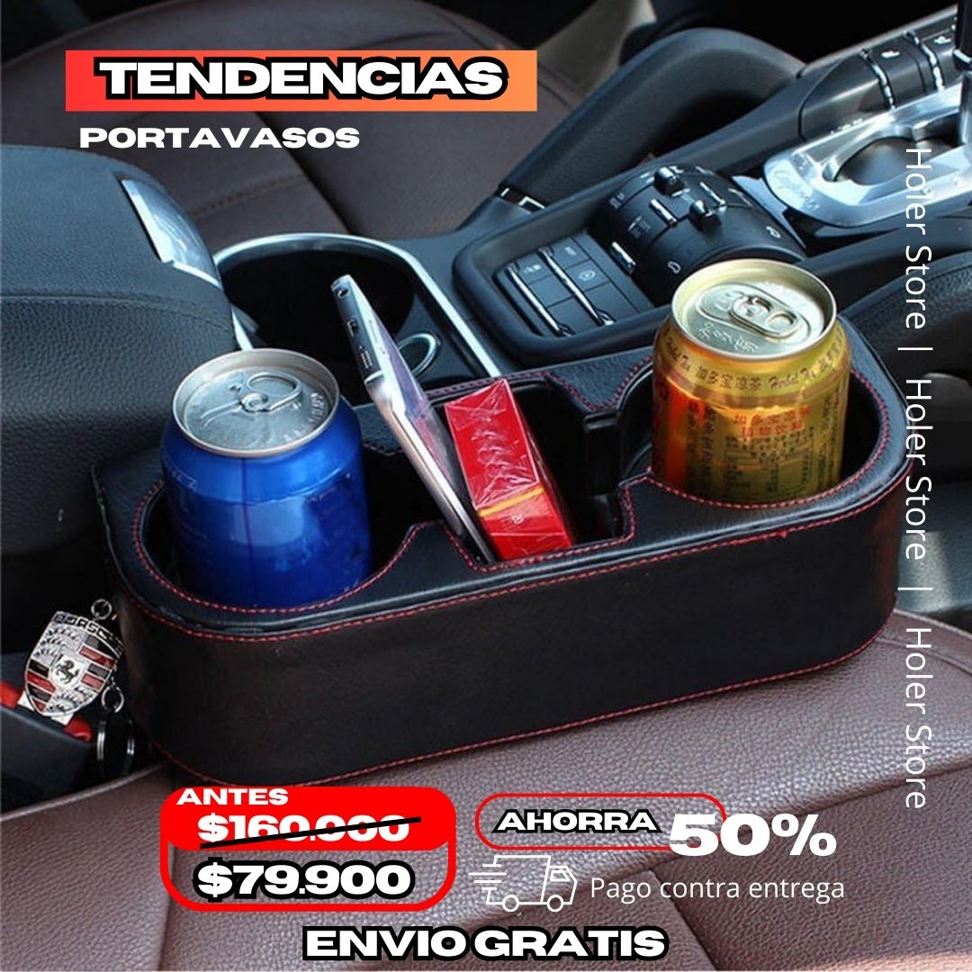 Portavasos Para Carro y Organizador