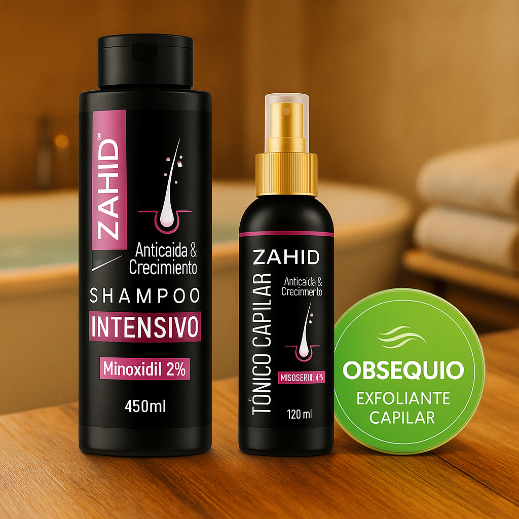 Kit Capilar Fortalecedor ZAHID. Shampoo + Tonico 2x1