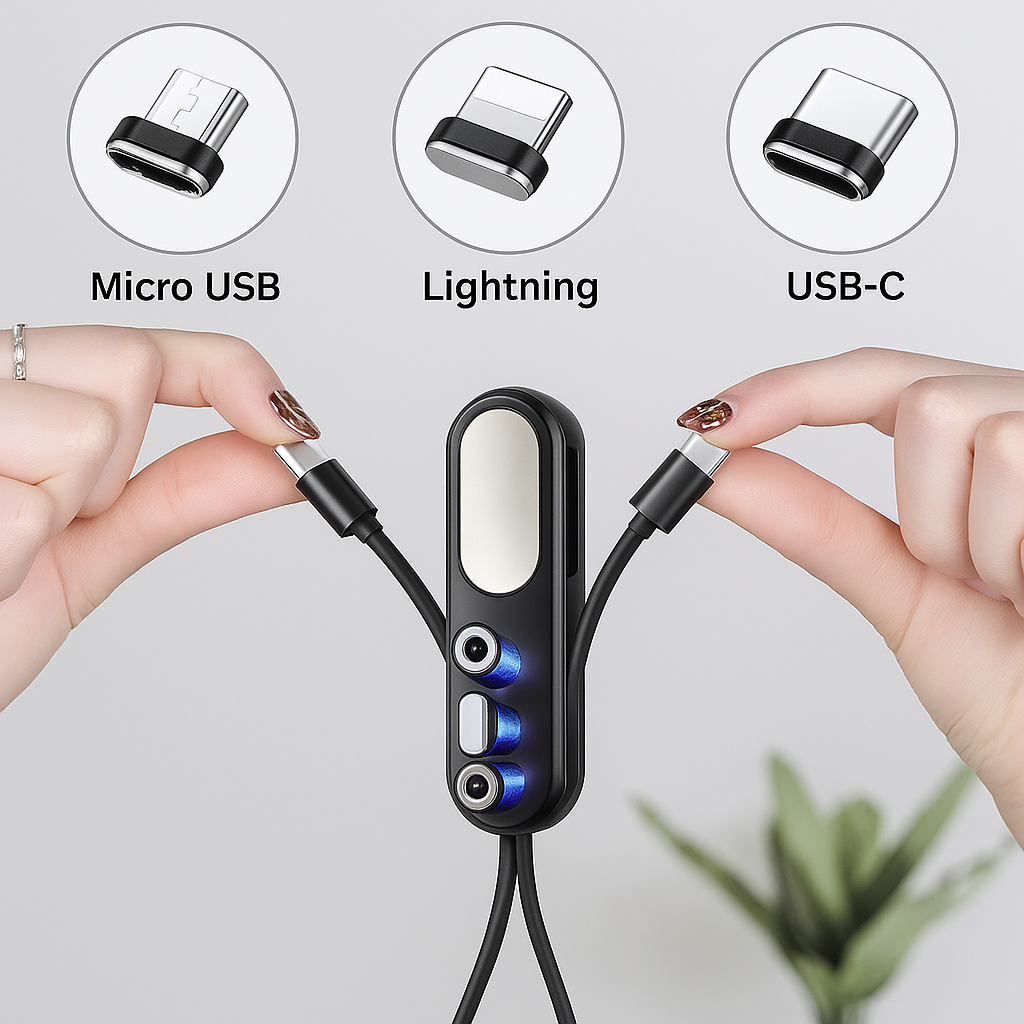 Triomag™ - Cargador Portatil Llavero 3 En 1