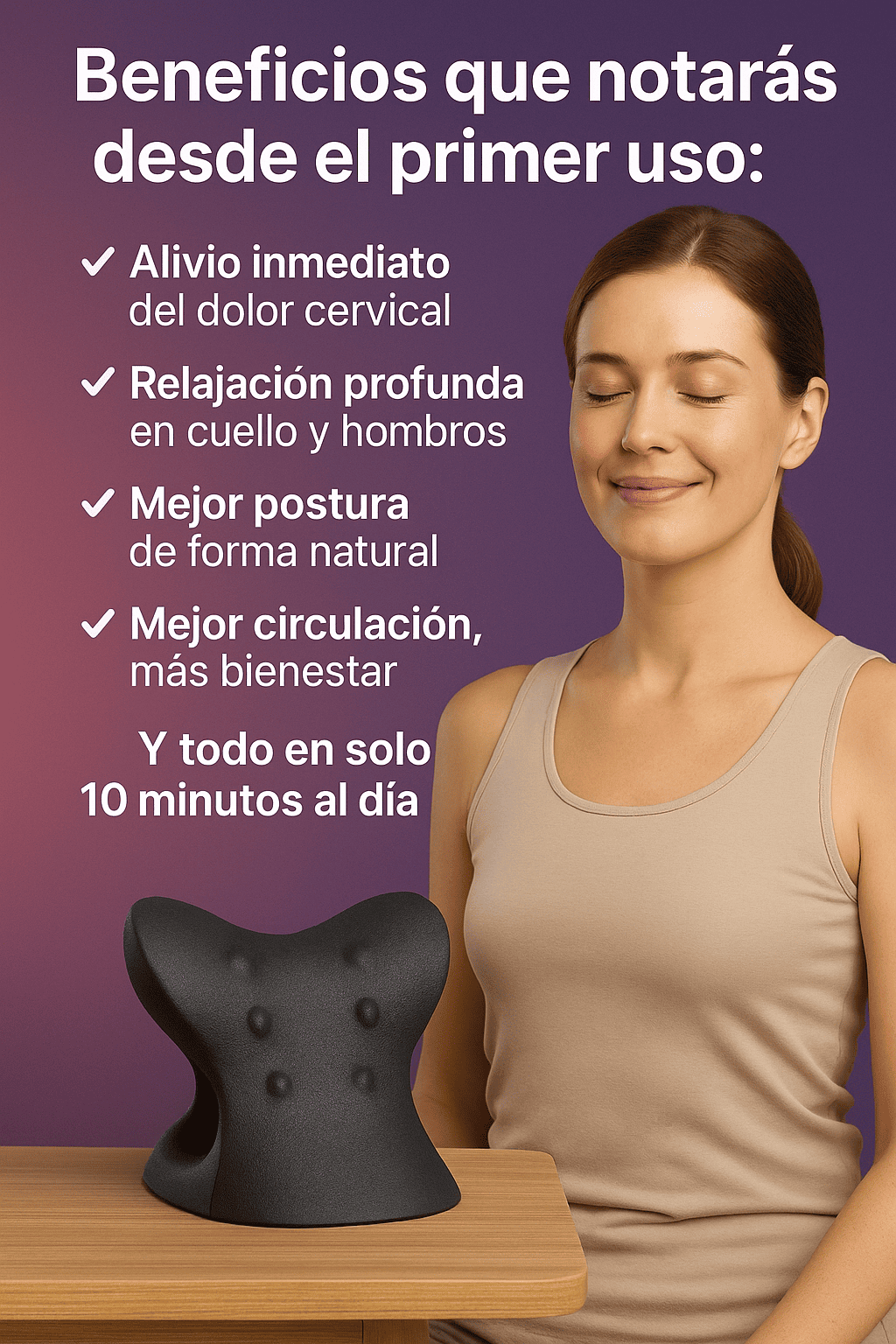 CerviFlex™ Alivio, postura y descanso en solo 10 minutos al día