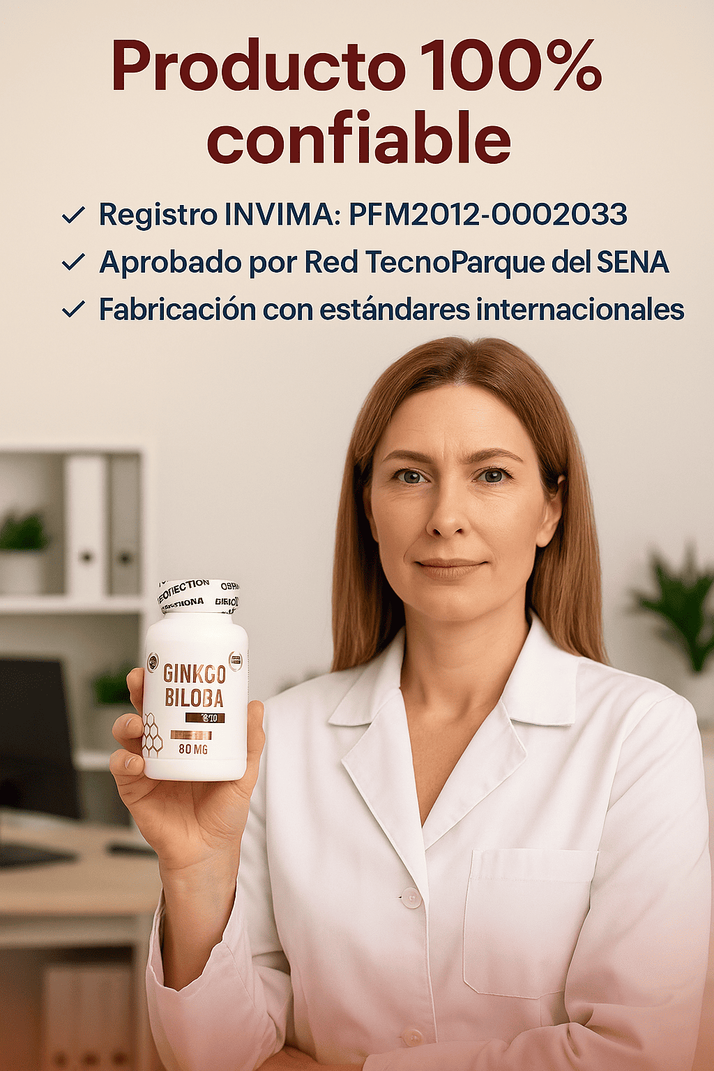 Ginkgo Biloba PLUS Vital™ Memoria, circulación y energía en una sola cápsula.