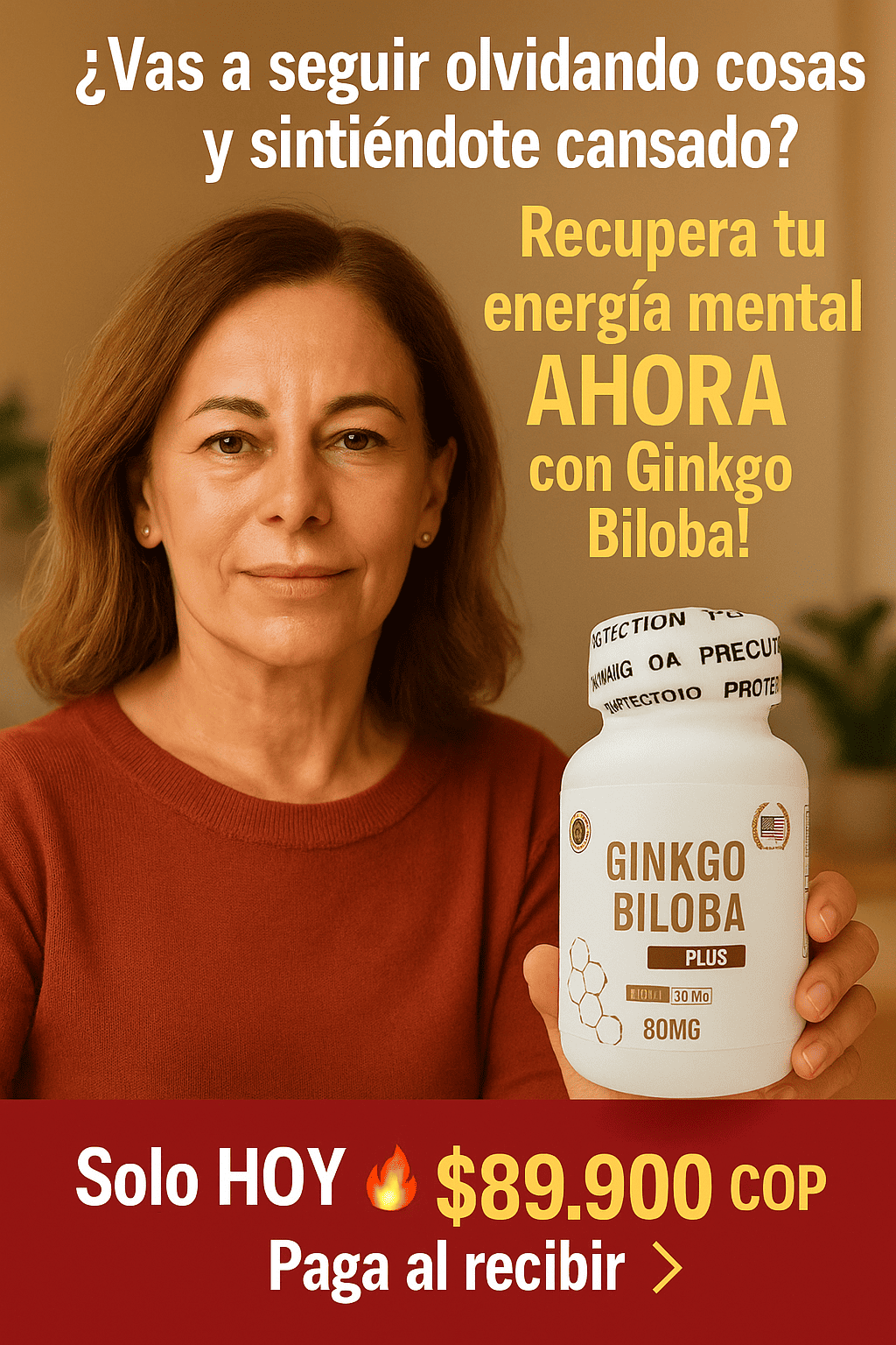 Ginkgo Biloba PLUS Vital™ Memoria, circulación y energía en una sola cápsula.