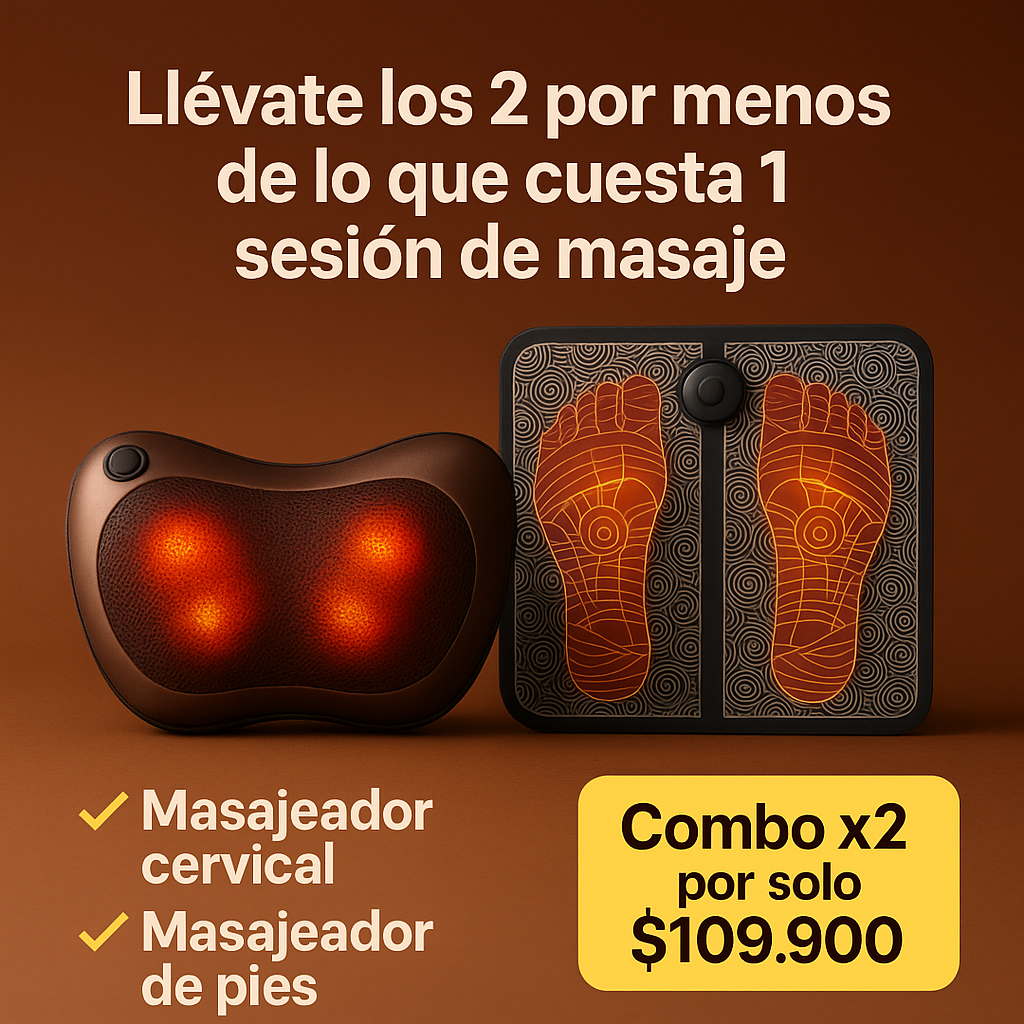 Serenik™- Almohada Masajeadora Con Infrarrojo + masajeador de pies