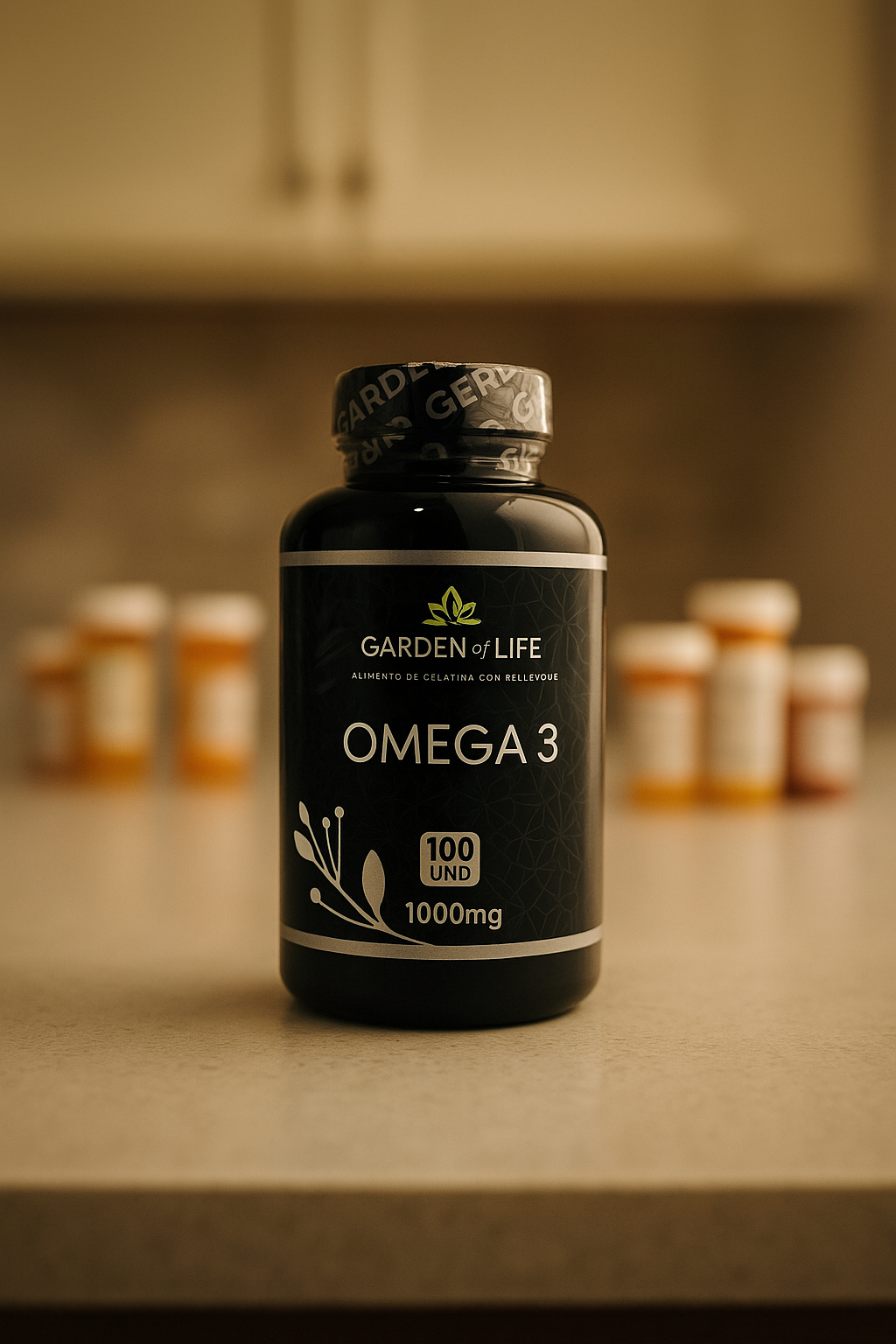 Omega 3 Garden of Life – Cápsulas de 1000mg para Corazón, Mente y Articulaciones Saludables