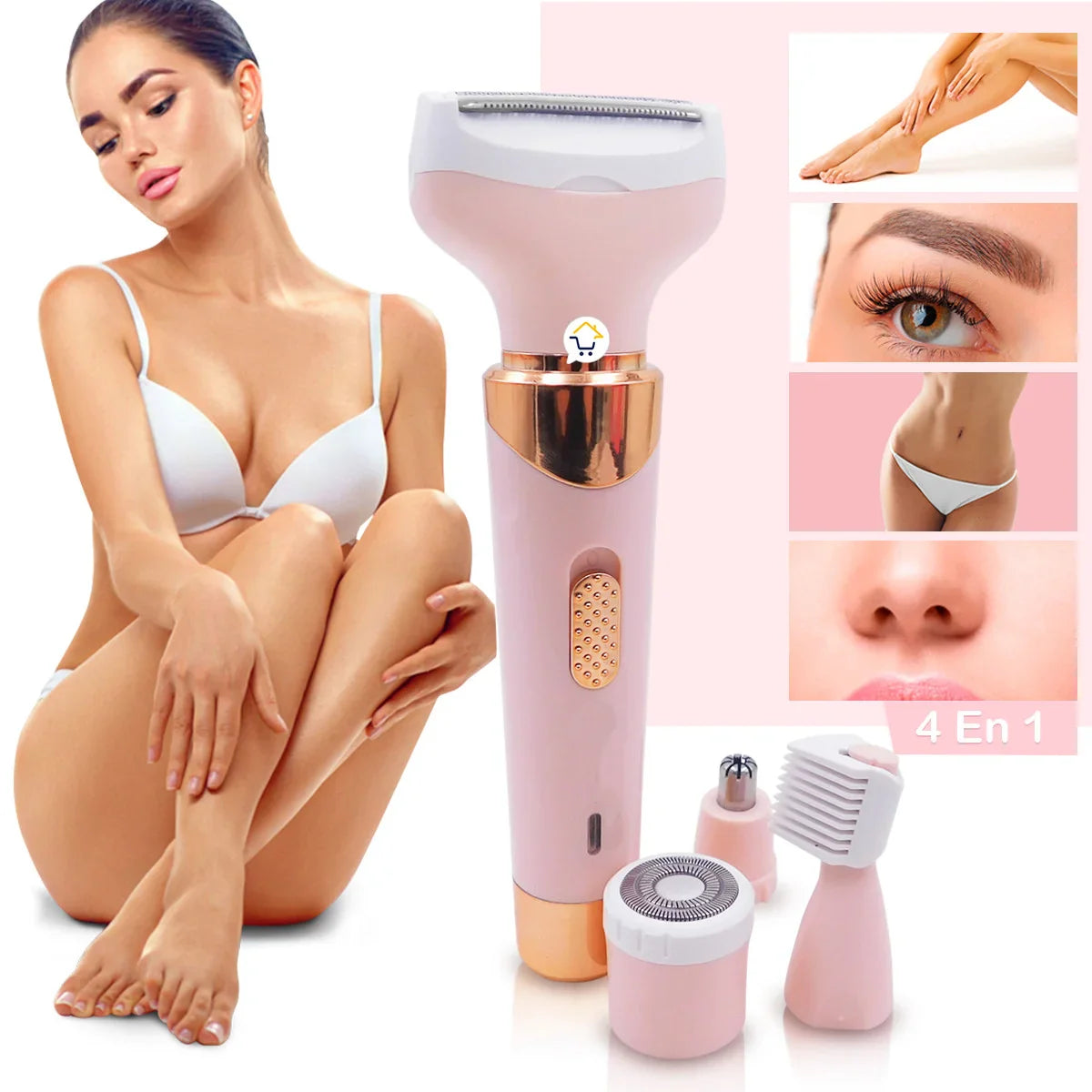 Depiladora Facial Corporal 4 En 1 Recargble