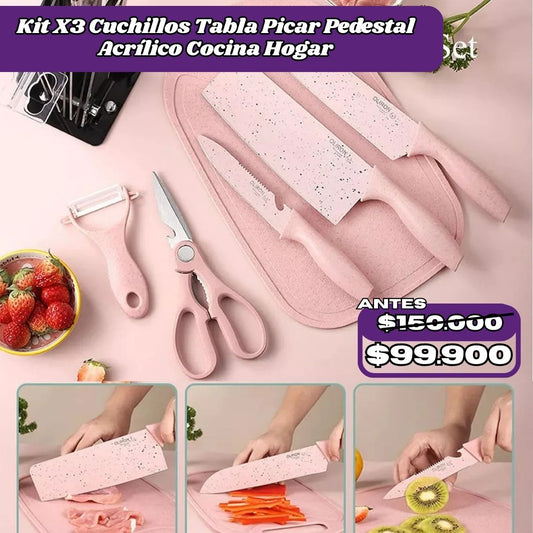 SET DE CUCHILLOS CON PEDESTAL