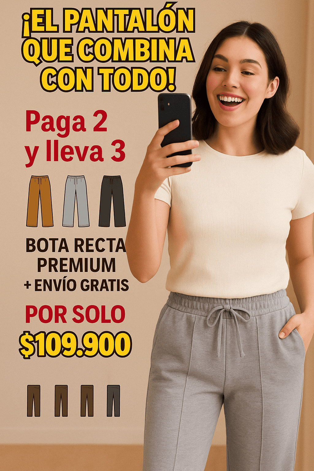 Sudaderas bota recta. Paga 2 lleva 3