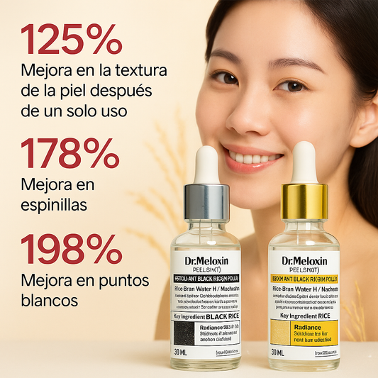 Ampolla Facial Dr. Melaxin – Nutrición Iluminadora de Arroz Blanco y Negro