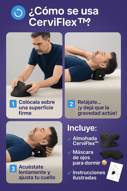 CerviFlex™ Alivio, postura y descanso en solo 10 minutos al día