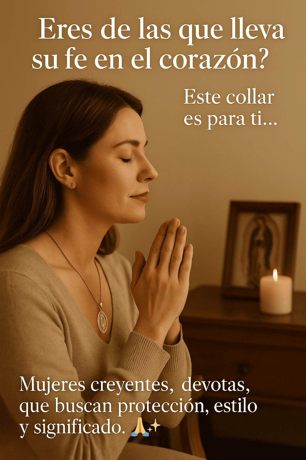 Hermoso collar Virgen de Guadalupe
