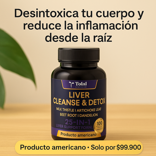 Liver Cleanse & Detox – Fórmula 25 en 1 para cuidar tu hígado y sentirte más liviano