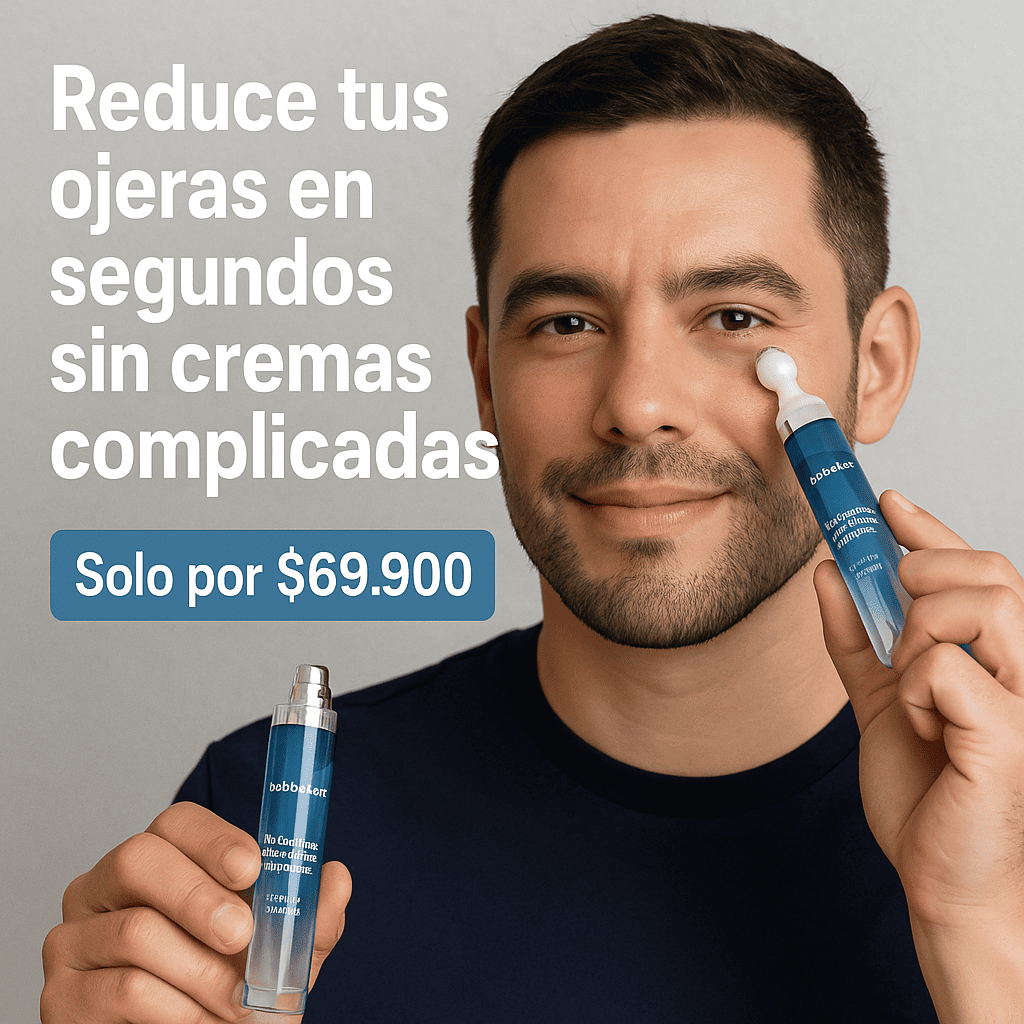Sérum Contorno de Ojos 5% Cafeína con Roller 360° – Efecto Refrescante para Hombres