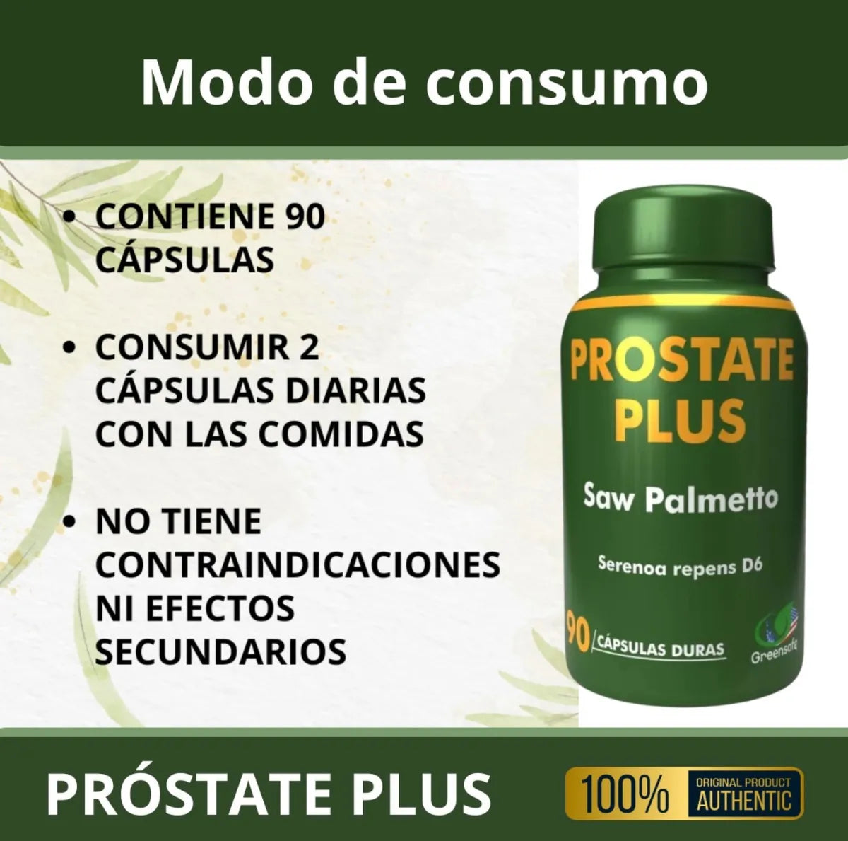 Prostate plus™ | Bienestar urinario, hormonal y sexual.