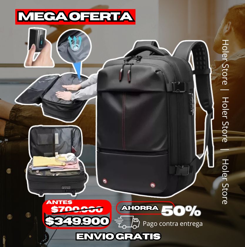 AirBack - Mochila Aspiradora de Compresión + Bomba de aire