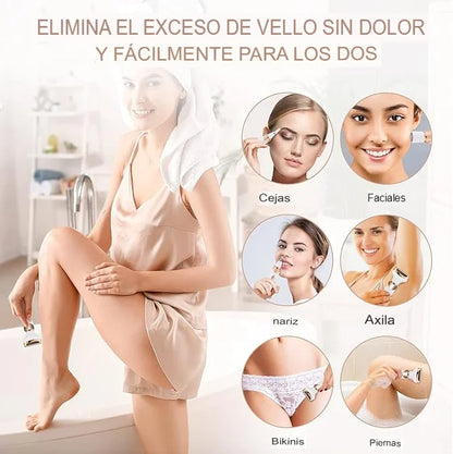 Depiladora Facial Corporal 4 En 1 Recargble