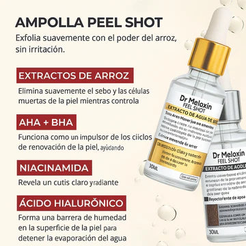 Ampolla Facial Dr. Melaxin – Nutrición Iluminadora de Arroz Blanco y Negro