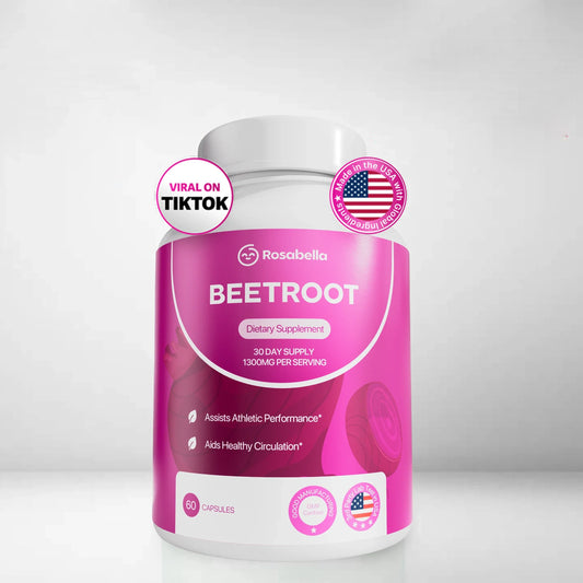 BEETROOT™ | Cápsulas de remolacha Rosabella para apoyar la circulación, la vitalidad y la energía diaria.