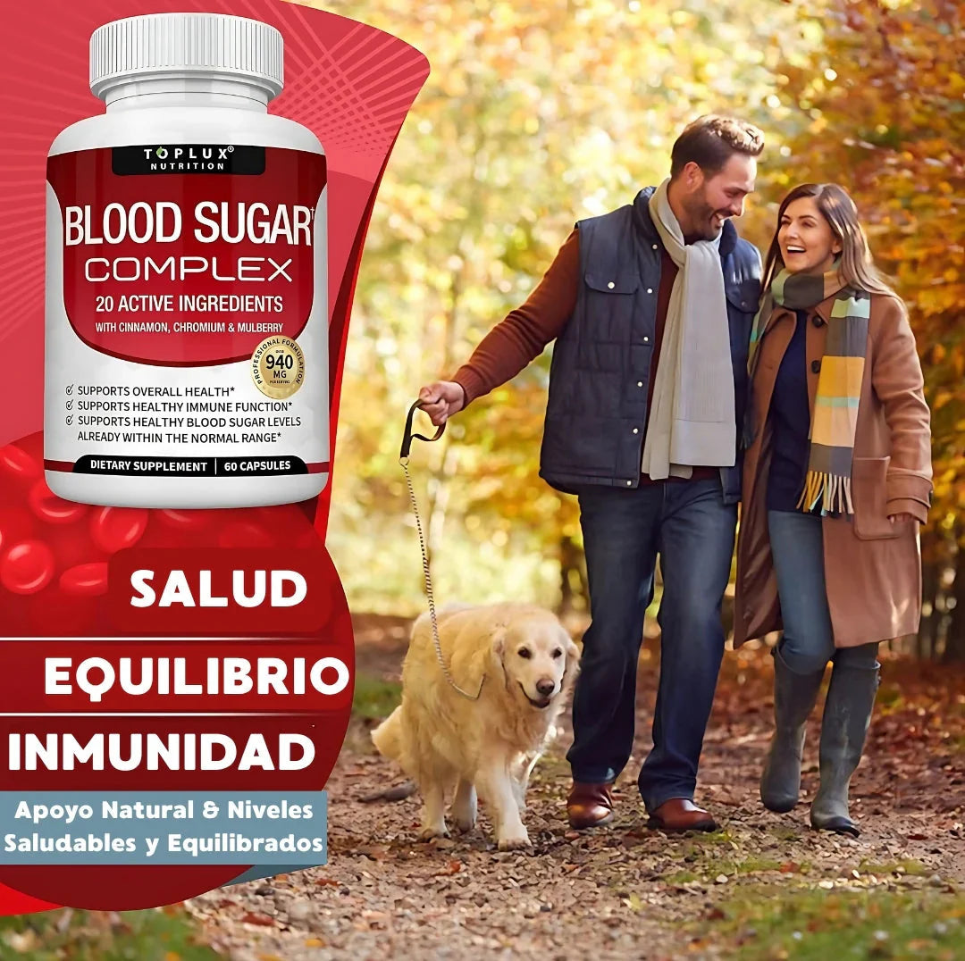 Blood Sugar Complex – Fórmula para apoyar el equilibrio de glucosa y tu bienestar diario.