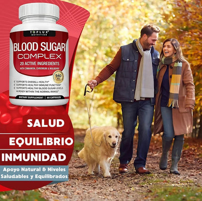 Blood Sugar Complex – Fórmula para apoyar el equilibrio de glucosa y tu bienestar diario.